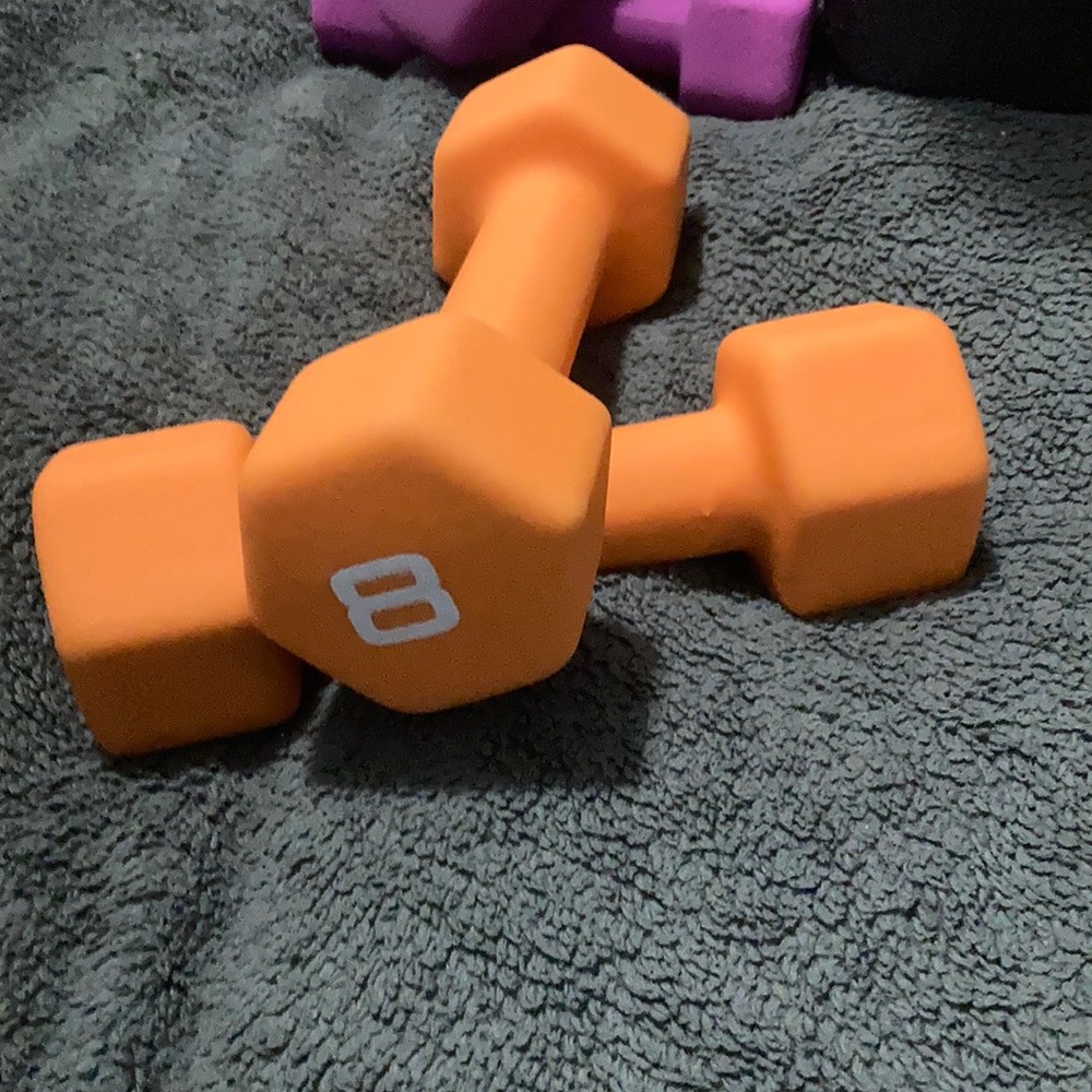 8 lb dumbbell set